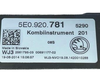 Budíky naftové 5E0920781 Škoda Octavia 3 r.v. 2015 - 3