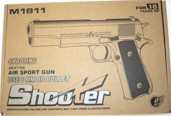 Manuální  airsoft polokovova pistole colt 1911 - 3