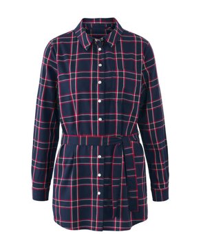 Kostkovaná dlouhá halenka - 3