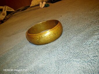 Masivní mosazný náramek starožitný - 3