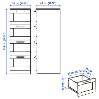 Komoda IKEA BRIMNES - 4 zásuvky - 3