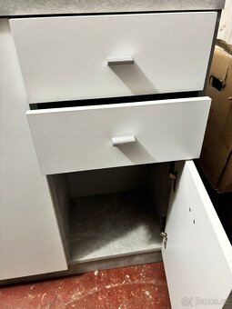 Komoda bílá/beton - 3