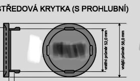 Středové pokličky kol Volkswagen 70mm, 65mm, 56mm (3rozměry) - 3