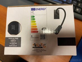 Flexibilní nástěnná LED lampa na čtení LEO 3W, 4000K, černá - 3
