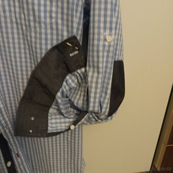 Frajerská modrobílá košile 39-40/M - 3