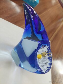 Skleněné těžítko hlava ptáka - 3