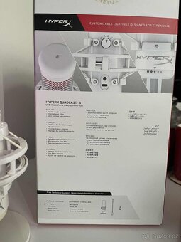 Mikrofon HyperX QuadCast S – bílý, jako nový - 3