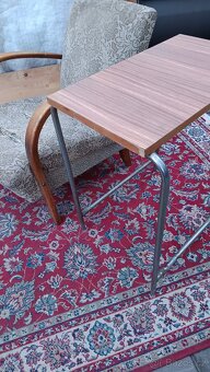 Stolek retro, s kovovými ohýbanými nohami - 3