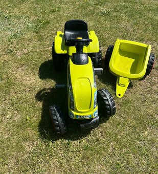 Šlapací traktor Smoby, zelený s vozíkem - 3