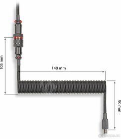 YENKEE GAMING YCU COIL BK Kroucený kabel (nové) - 3