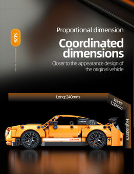 NOVÁ stavebnice závodní auto 478 dílků, délka 24cm - 3