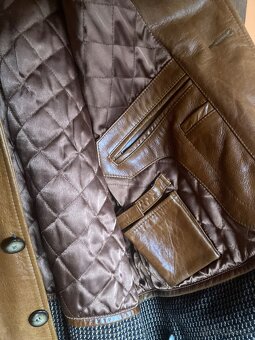 kožený hnědý kabát - 3