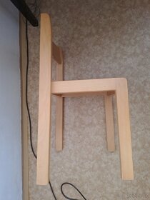 Dětská židlička z masivního tvrdého dřeva, nová - 3
