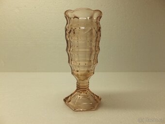 Art Deco rosalinová váza, R. Schotter Inwald. - 3