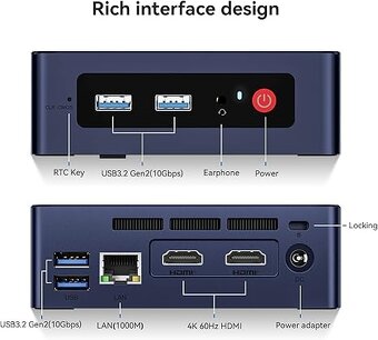Mini PC Beelink 16GB RAM, 512GB M2 SSD, Intel N100, WiFi 6 - 3