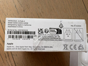 Zánovní Apple AirPods 4 - kompletní balení, záruka - 3