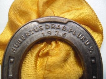 odznak - HUBERTUS DRAG. PLUKU 9. 1936 - značen Pichl - 3