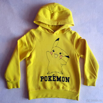 Pokemon Pikachu mikina, mikinka žlutá a tričko, vel.110/116 - 3