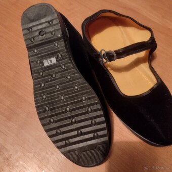 nové semišové černé baleríny č.41 - 3