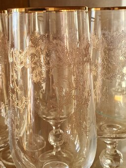 zlacené sklenice 4 sady ČSSR - 3