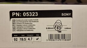 Sony Whitenergy 05323 19,5v/4,7A/92w konektor 6.50/4.40mm - 3