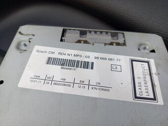 Prodám autorádio RD4,MP3 na Citroen Berlingo r.v.2011 - 3