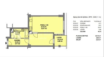 Krásný byt 2KK 49m2 uprostřed oázy klidu - 3