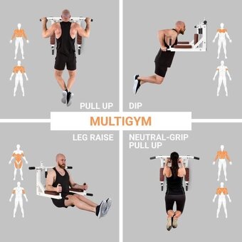 KLARFIT Bouncer Multigym, multifunkční hrazda, 200 kg, ocel - 3