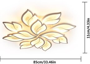 Nové LED stropní svítidlo stmívatelné - 12 listů - 3