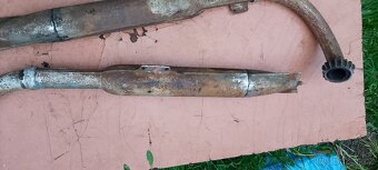 Výfuky Jawa 250/350 kompletní + kolena originál - 3