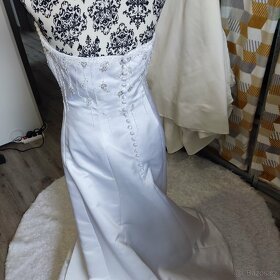 Jednoduché svatební šaty vel. 38/40 - 3