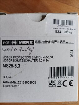 motorový spouštěč Merz MS25 4,0-6,3A - 3