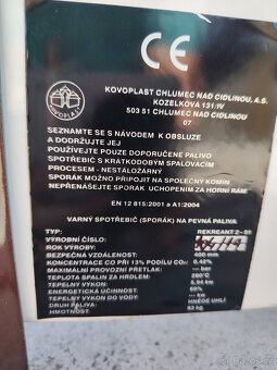 Sporák REKREANT 2-91 na tuhá paliva-NOVÝ-pravý zadní - 3