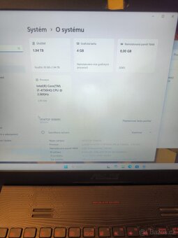 Prodám herní notebook Asus - 3