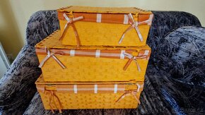 Úložný box s víkem oranžový - 3