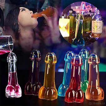 4 sklenice na drink ve tvaru penise nové Super na zabavu - 3