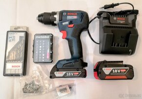 Vrtačka Bosch Professional +baterie +nabíječka+příslušenství - 3