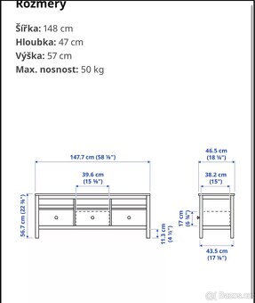 Ikea TV stolek Hemnes - 3