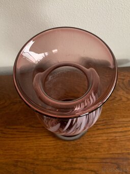 Velká váza hutní brokové sklo - 3