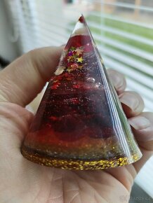 Dekorace (těžítka kužel) + svícen na čajovou svíčku - 3