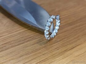 náušnice Stříbrné moissanit Diamant moissanite 925 - 3