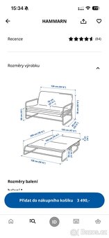 Rozkládací pohovka HAMMARN (Ikea) - 3