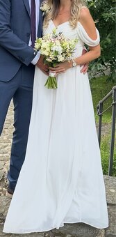 Svatební (tehotenske) šaty vel.38/M - 3