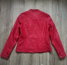 Červená koženková bunda Bonprix vel. 38 - 3