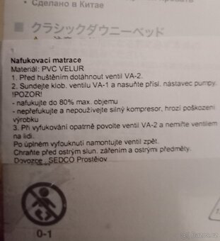 NAFUKOVACÍ MATRACE S PUMPOU - 3