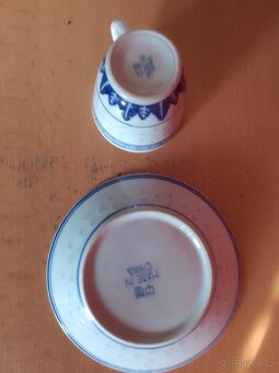 STAROŽITNÝ ČÍNSKÝ RÝŽOVÝ PORCELÁN ŠÁLEK S PODŠÁLKEM - 3
