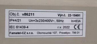 Staveništní rozvaděč - Famatel I - 8.000,- Kč - 3