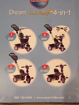 Dětská tříkolka Smart Trike Dream Touch Steering 4v1 – fialo - 3
