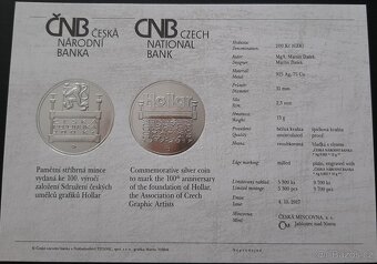 200 Kč AG pamětní mince ČNB z roku 2017 BK - 3