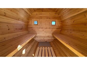 Sudová sauna s předsíní 3,5 m, 2 místnosti, cedr - 3